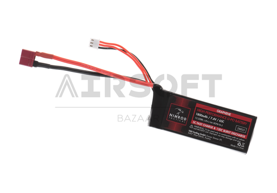 Lipo 7.4V 1800mAh 65C Graphene Mini Type T-Plug