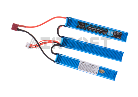 Lipo 11.1V 1300mAh 25C Split Type T-Plug