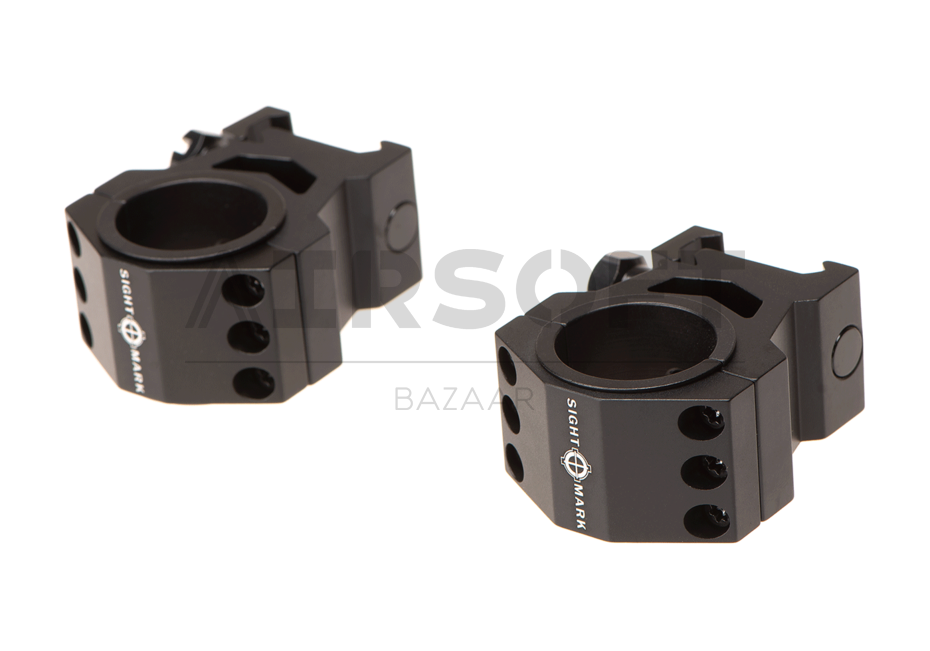 30mm / 25.4mm Tactical Mounting Rings - High Height