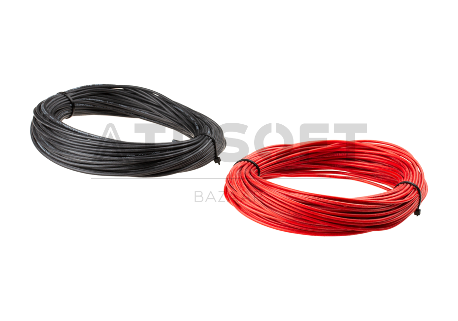 Low Resistance Wire 2x 25m Black + Red