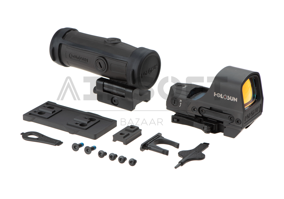 HS510C Solar Red Circle Dot Sight Combo with HM3X