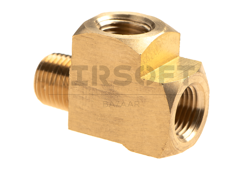 HPA Twin Coupling T Shape - 2x Inner 1/8NPT - Output L