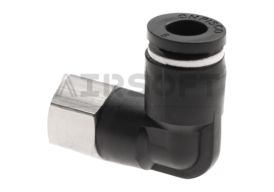 HPA 6mm Hose Coupling 90 Degree - Inner 1/8 NPT