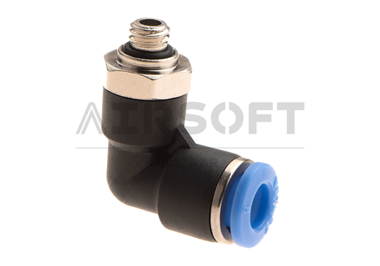 HPA 6mm Hose Coupling 90 Degree - Outer M6 Thread