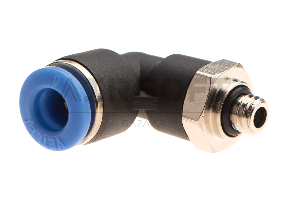 HPA 6mm Hose Coupling 90 Degree - Outer M6 Thread