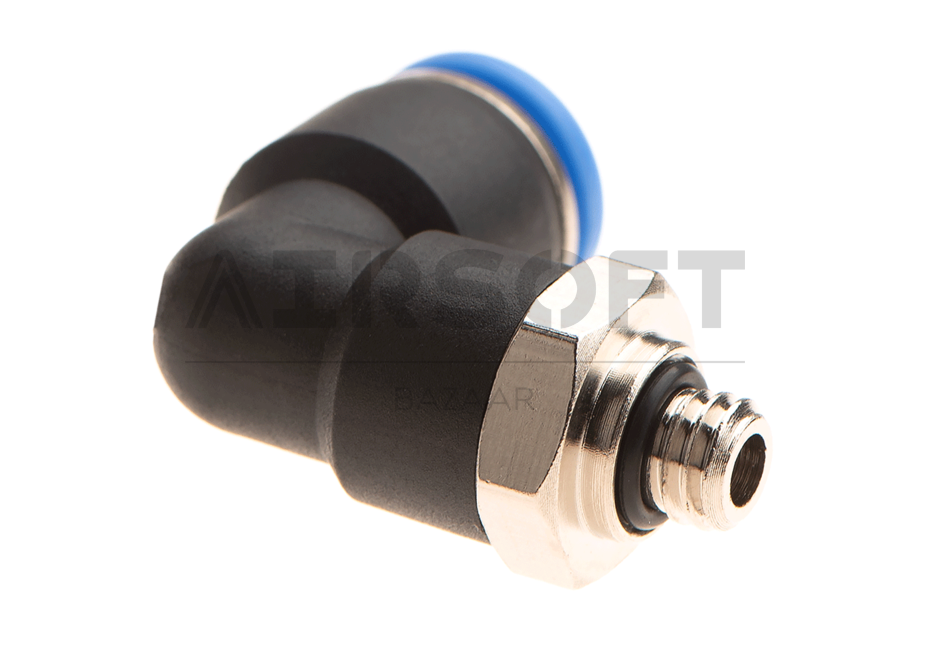 HPA 6mm Hose Coupling 90 Degree - Outer M6 Thread