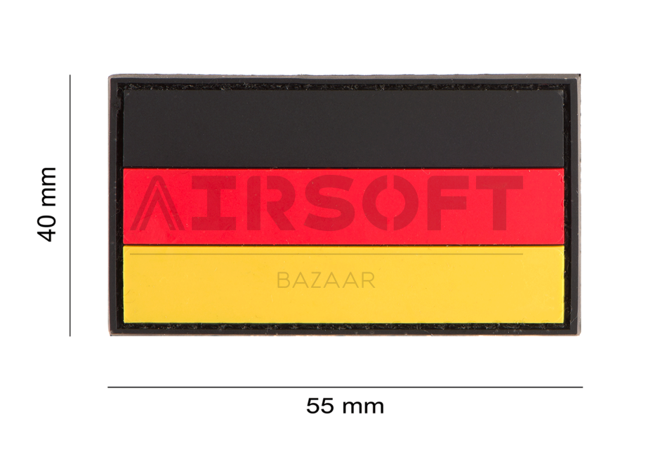 German Flag Blank Rubber Patch