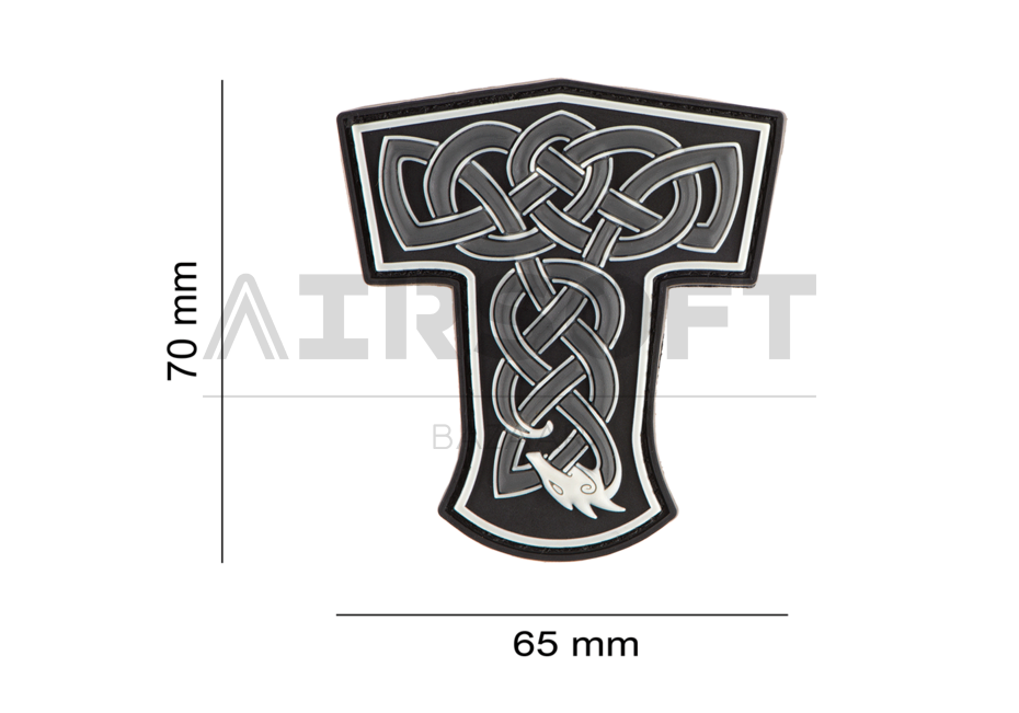 Thors Hammer Dragon Rubber Patch