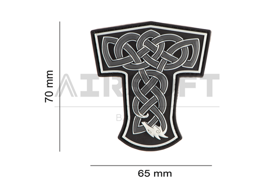 Thors Hammer Dragon Rubber Patch