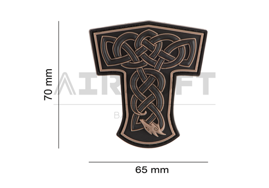 Thors Hammer Dragon Rubber Patch