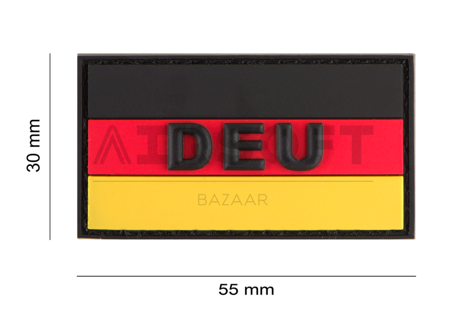 Small German Flag Rubber Patch