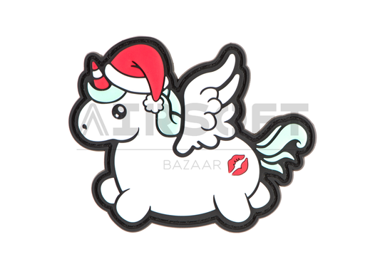 Christmas Unicorn Rubber Patch