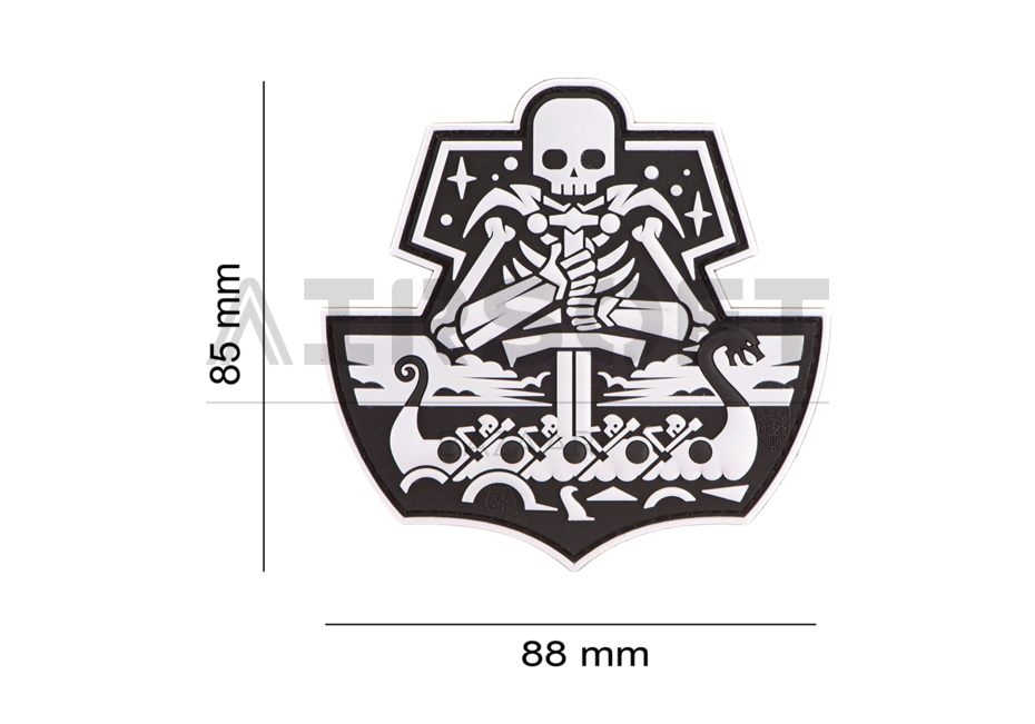 Ghost Ship Skull Rubber Patch