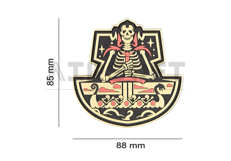 Ghost Ship Skull Rubber Patch