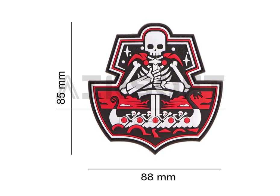 Ghost Ship Skull Rubber Patch