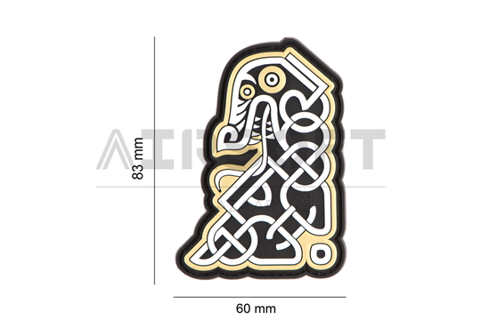 Northman Tribal Dragon Ship Head Rubber Patch