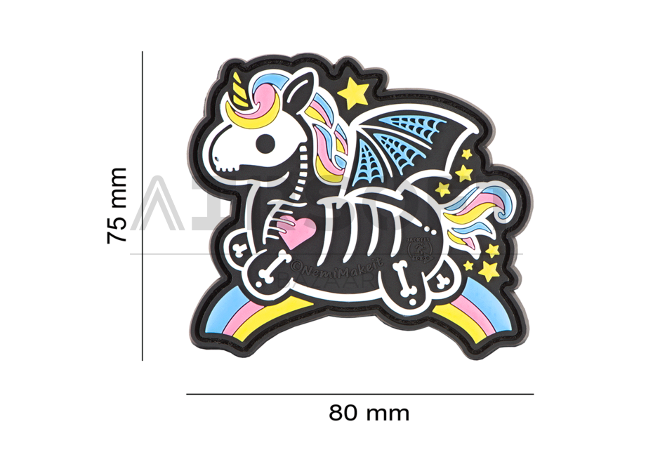 Skeleton Unicorn Rubber Patch