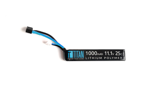 Titan LiPo 1000mAh 11.1v 25C Stick T-Plug (Deans)